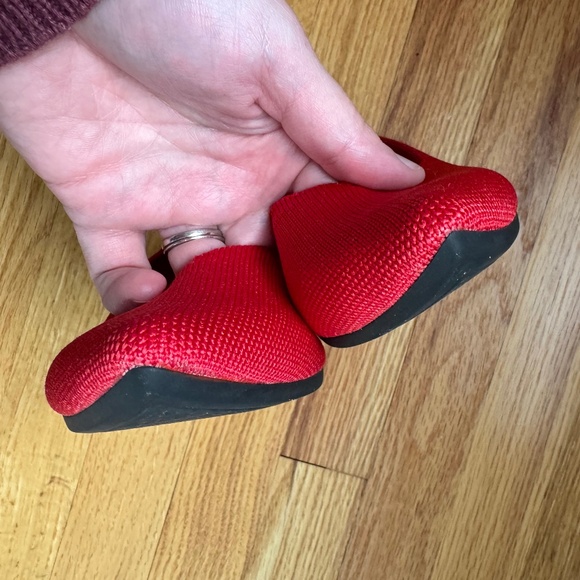 Rothy's Womens 8.5 Red The Point Knit Flat Balletcore Comfort Sustainable Preppy - Picture 11 of 15